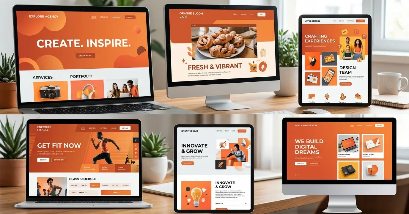 Orange Themed Websites